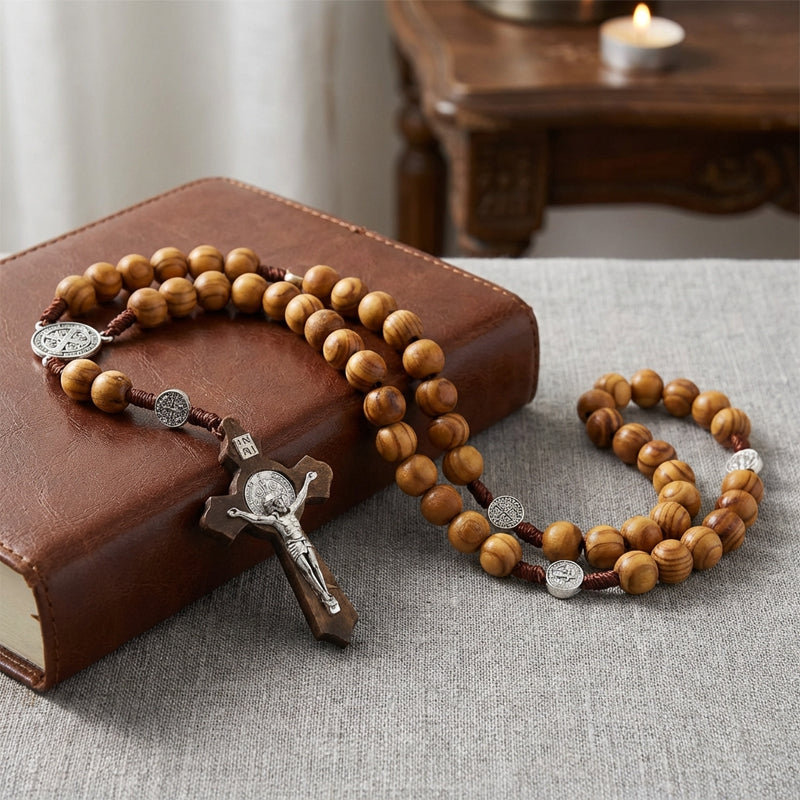 Divine Protection – Palo Santo Rosary 100% Handmade