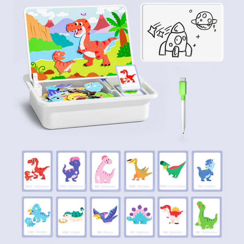 🎅Christmas Sale 50% OFF🎁Magnetic Puzzle Box for Kids with Game and Drawing Board