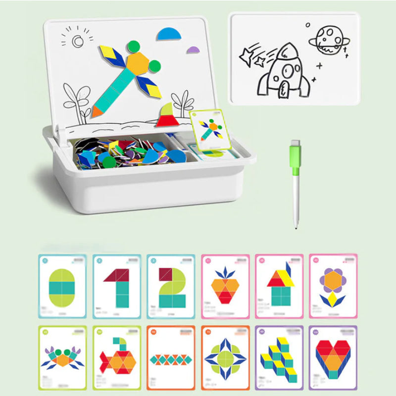 🎅Christmas Sale 50% OFF🎁Magnetic Puzzle Box for Kids with Game and Drawing Board