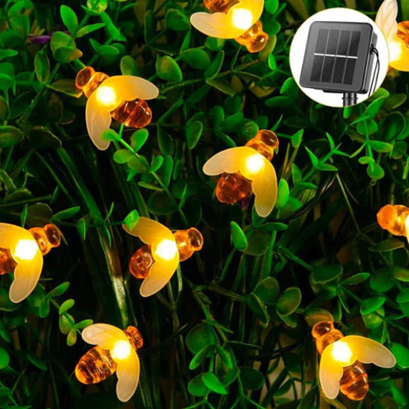 🎄Christmas Sales 50% OFF - Solar LED Bee String Lights🐝