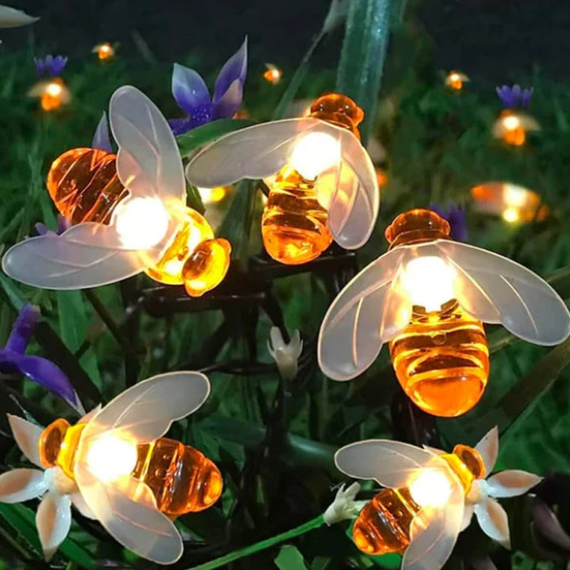 🎄Christmas Sales 50% OFF - Solar LED Bee String Lights🐝