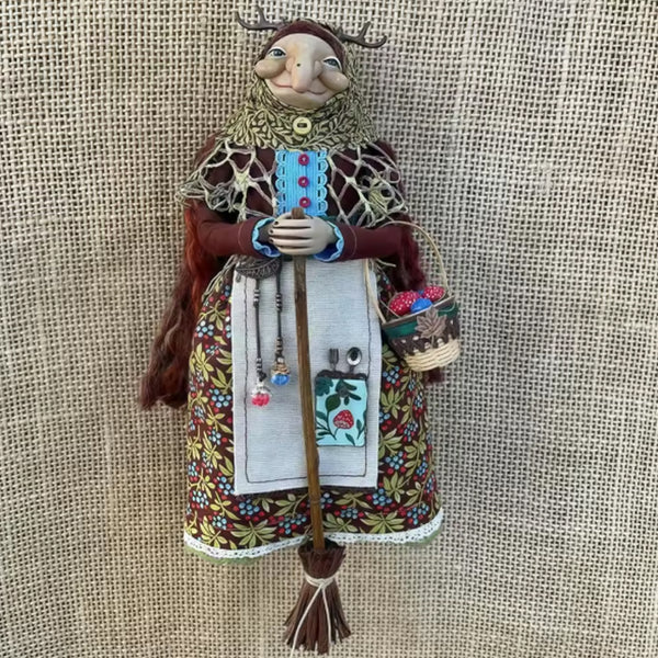 Handmade Lucky Kitchen Witch Doll