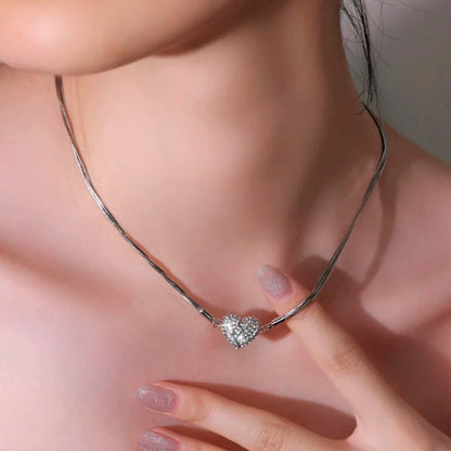 Magnetic Heart Pendant Necklace for Women