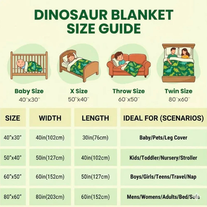 🎁3D Dinosaur Flannel Blanket