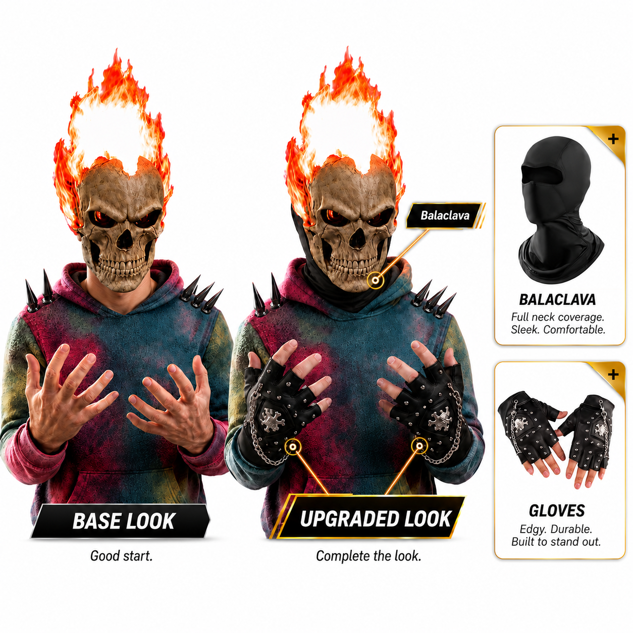 💀 Complete your look: Add the finishing touch! 🔥