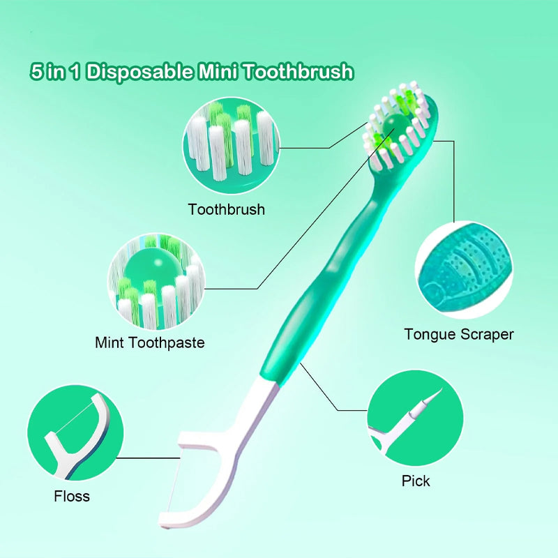 FreshBrush™ 5-in-1 Mini Toothbrush Set