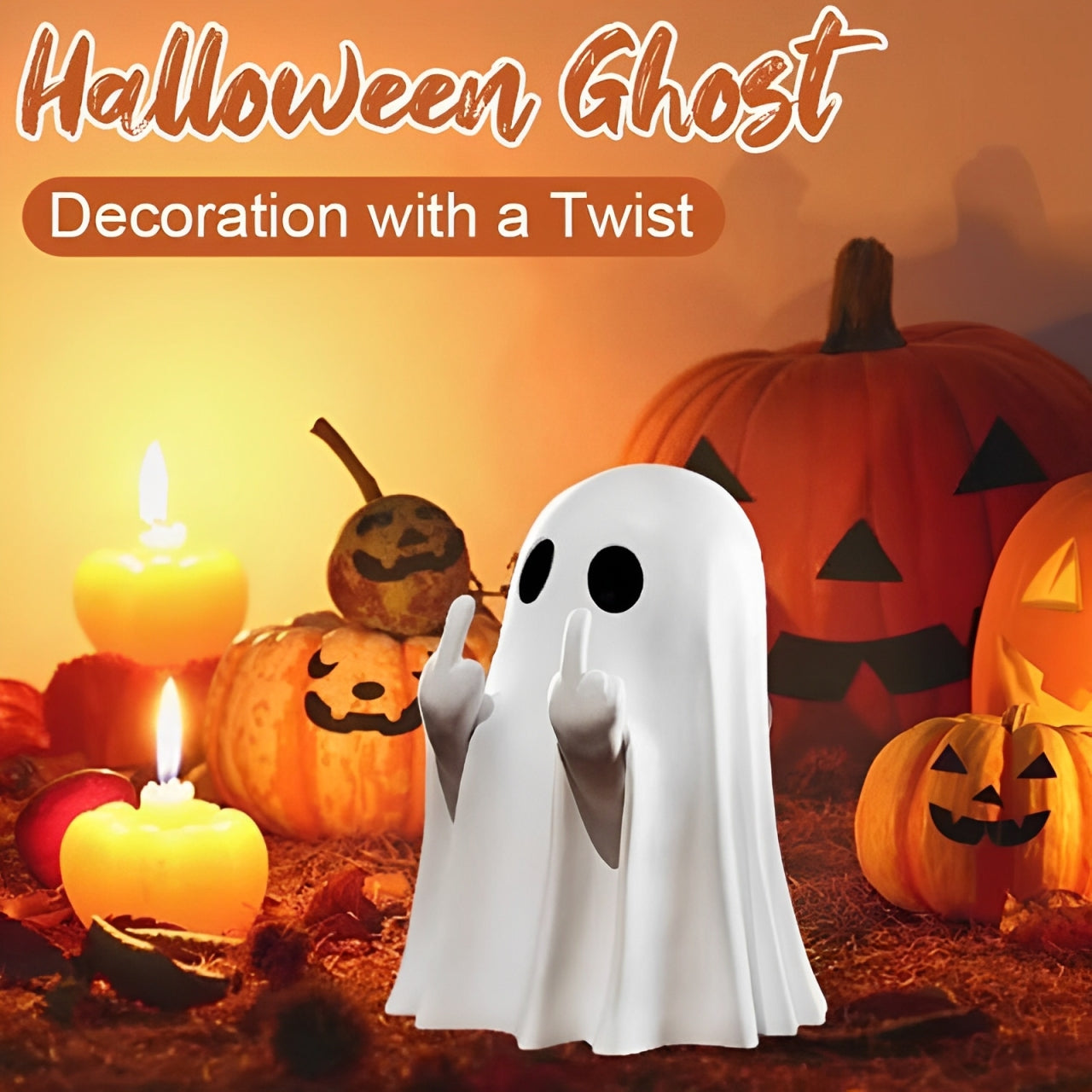 🎃 Halloween Ghost Decoration with a Twist 🖕💀