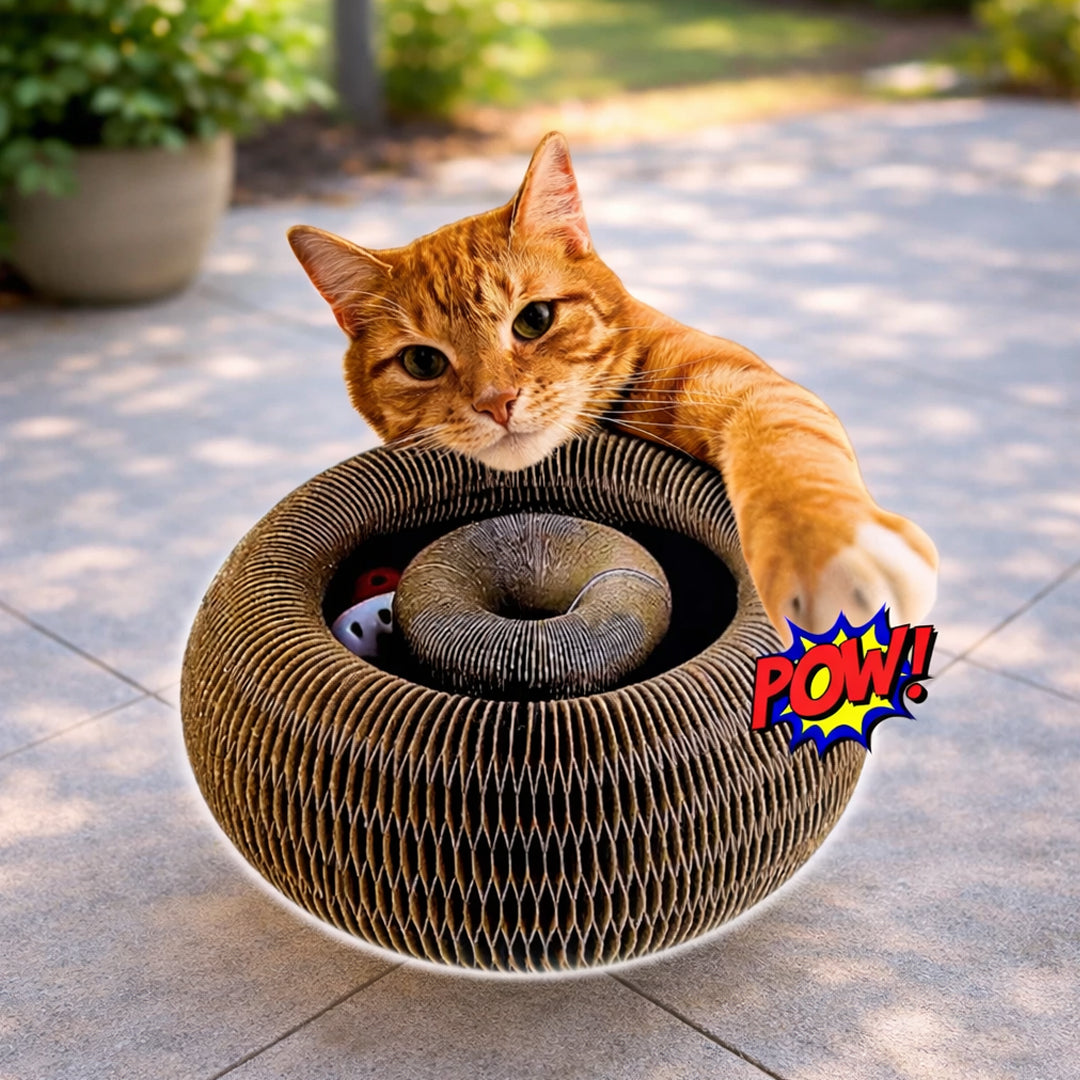 Kitty Kur™ Foldable Cat Scratcher with Bell