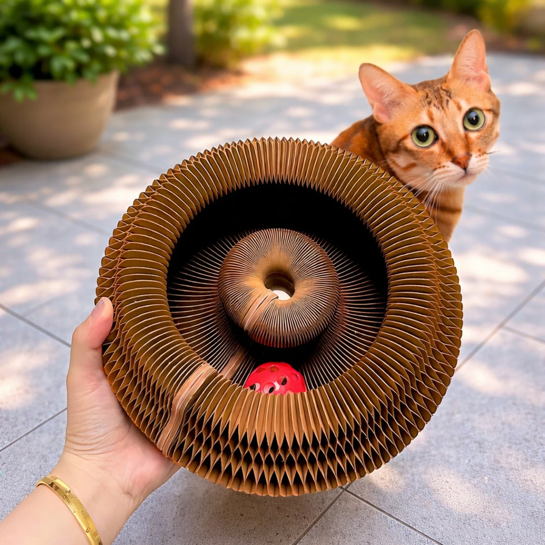 Kitty Kur™ Foldable Cat Scratcher with Bell