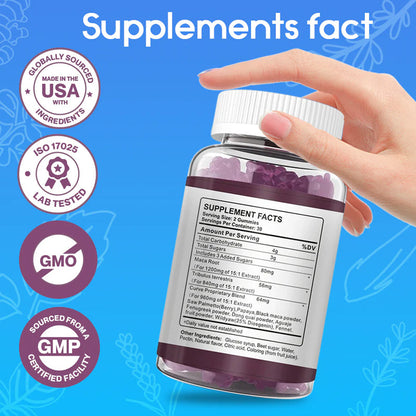 Maca Plus Gummies (1500mg) | Dietary Supplement for Hips Enlargement, Butt Enhancement, and Hormonal Balance