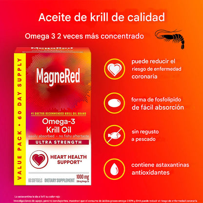 🎉[Oferta especial] ¡Consigue tu segundo frasco de Omega 3s - Fish & Krill Oil (60 cápsulas blandas) con envío gratis!🎉