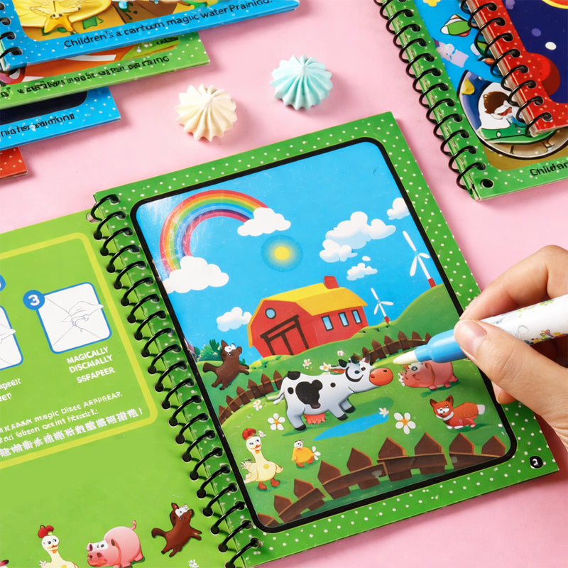 🐳✨Magic Water Drawing Coloring Book,🎁