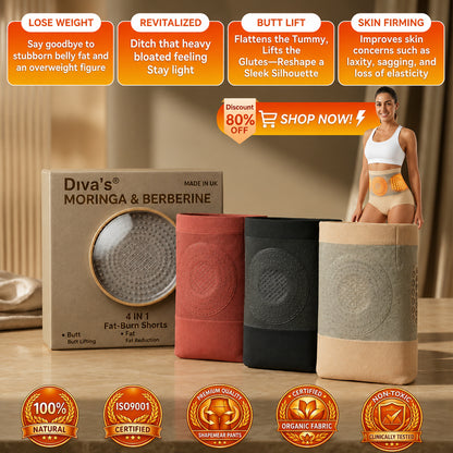 Diva's® 4‑In‑1 Micro‑Particle Sculpting & Fat‑Burn Shorts