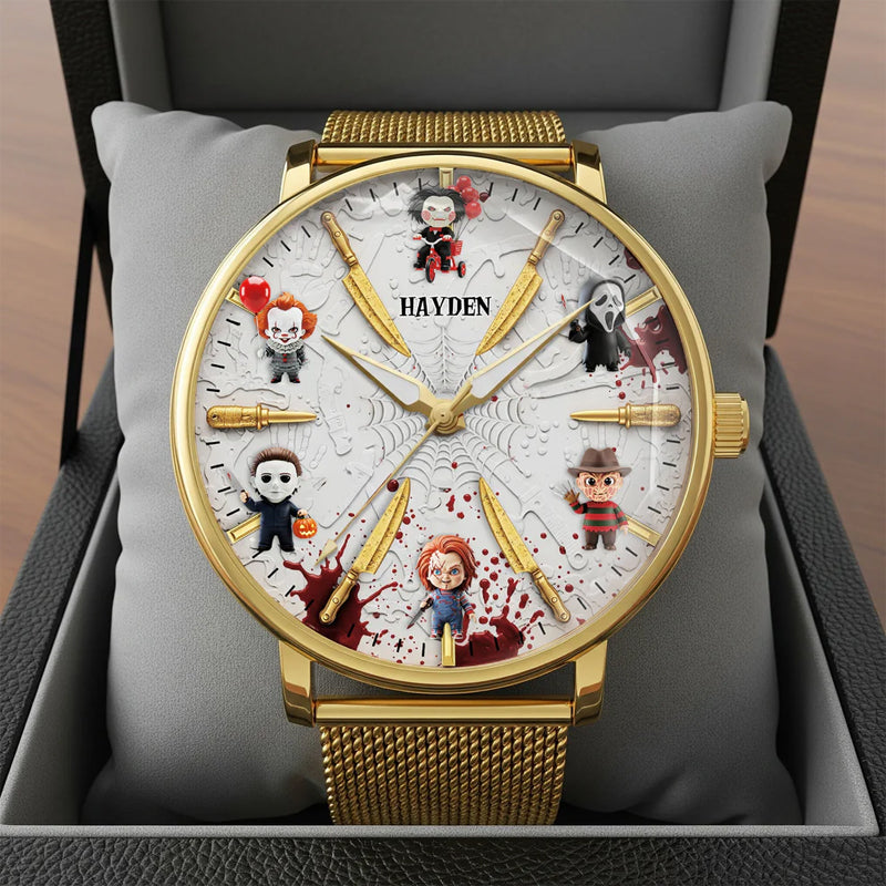 Mesh Strap Watch with Horror Characters - Gifts For Horror Movie Fans