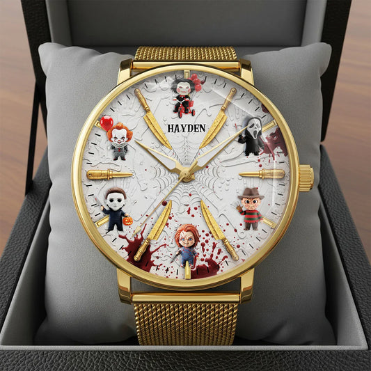 Mesh Strap Watch with Horror Characters - Gifts For Horror Movie Fans