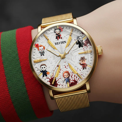 Mesh Strap Watch with Horror Characters - Gifts For Horror Movie Fans