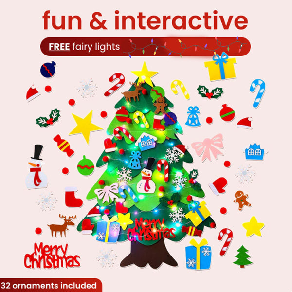 The best gift for children: felt Christmas tree