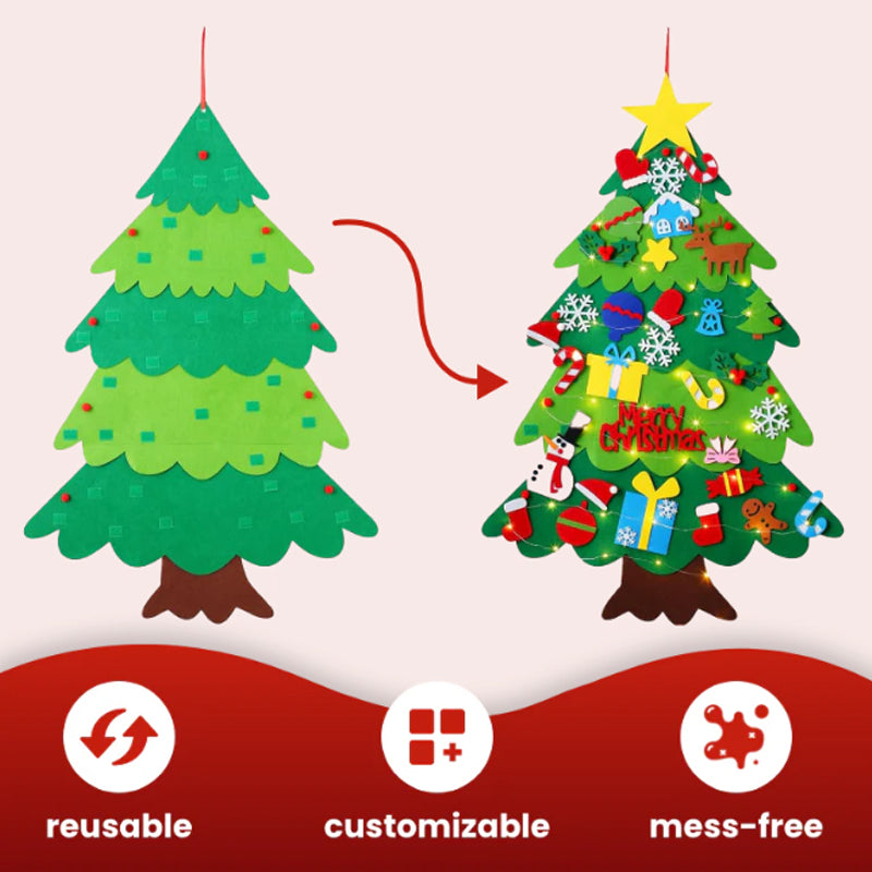 The best gift for children: felt Christmas tree