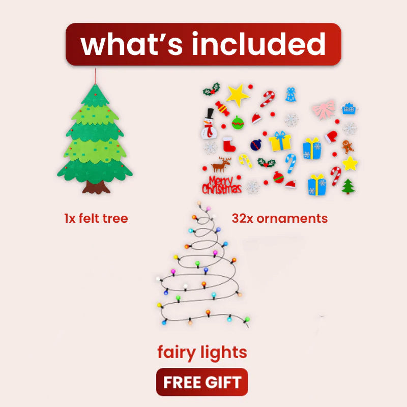 The best gift for children: felt Christmas tree
