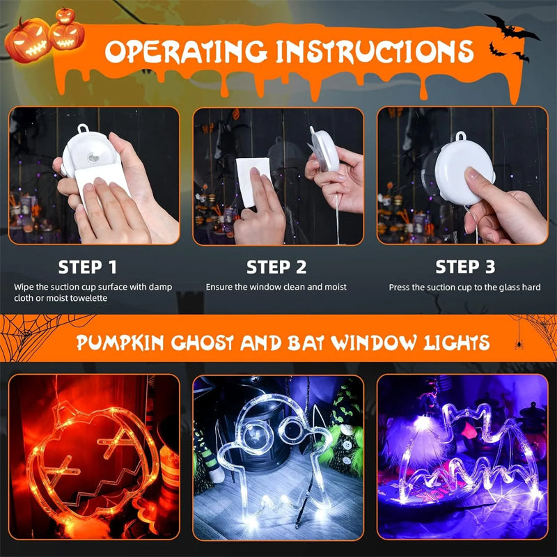🔥👻 Halloween Window Hanging Lights